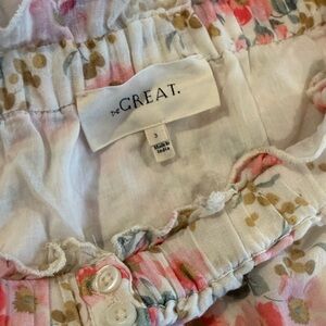 THE GREAT. Women's Floral Maxi Skirt - Pink, White, Tan